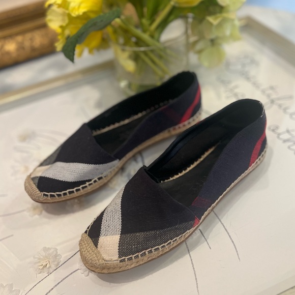 Burberry Navy Blue and White Espadrilles size 38.5 - Picture 9 of 9
